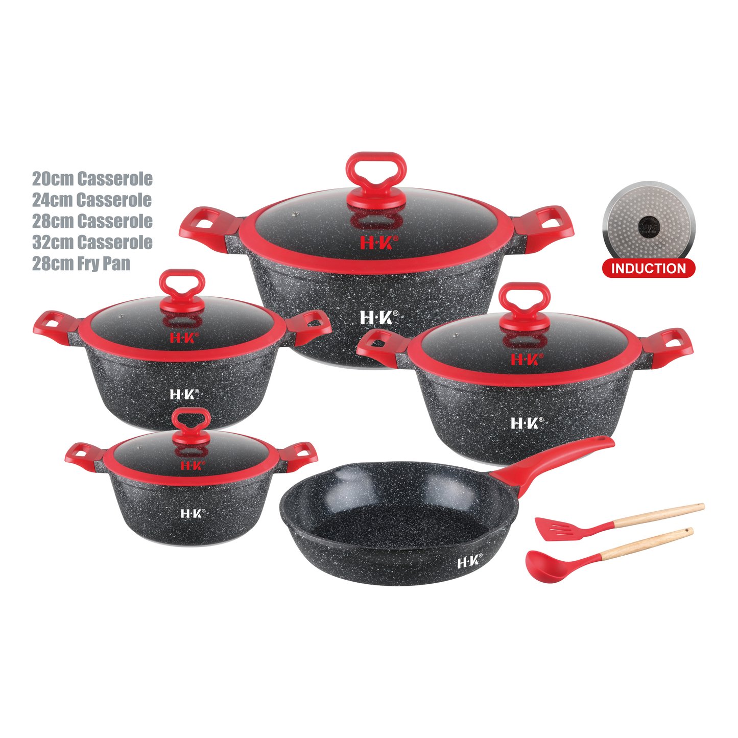 KALA 11pcs pot set-Black/Grey