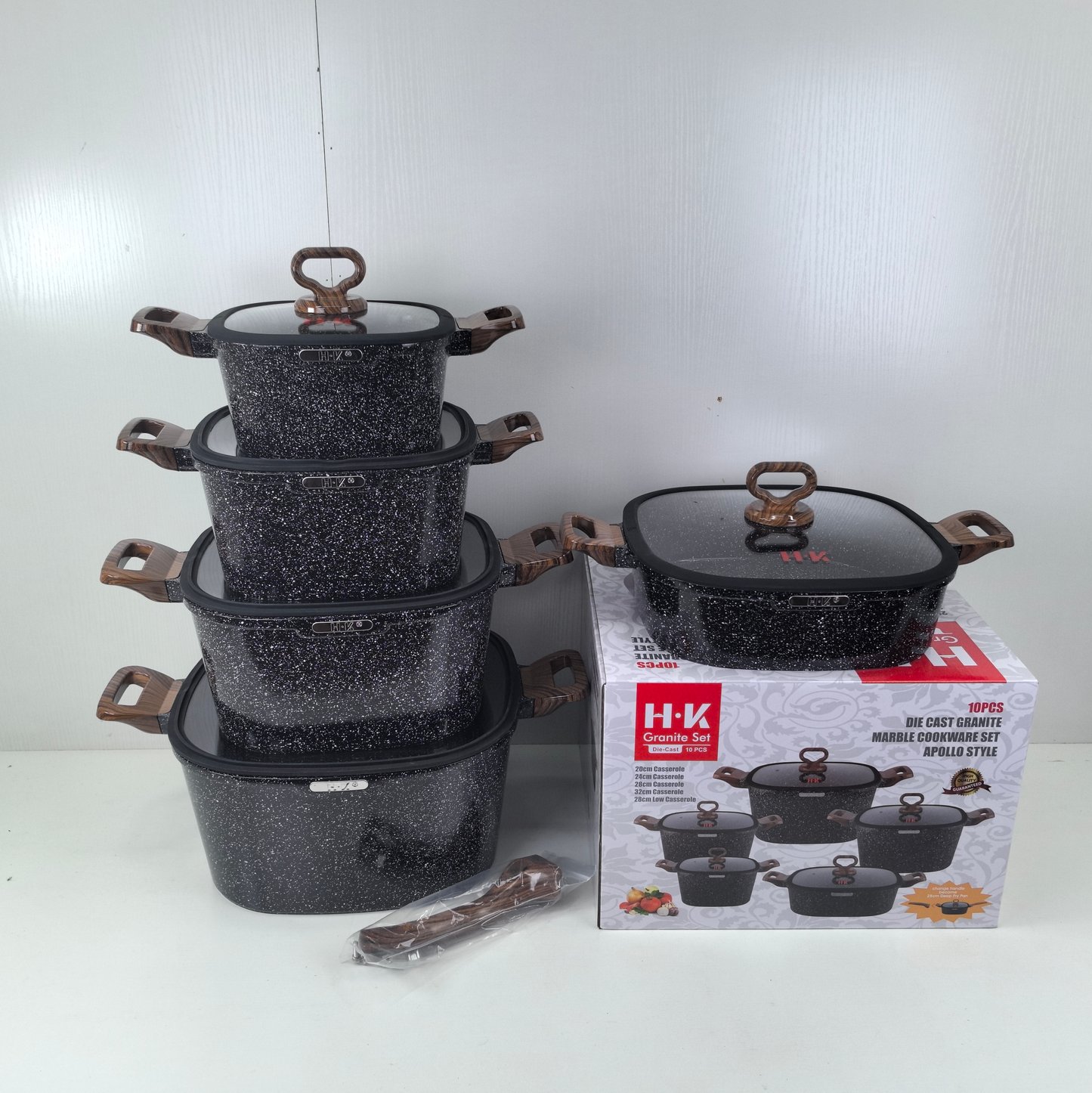 KALA 10pcs pot set-casserole-shallow casserole Induction bottom
