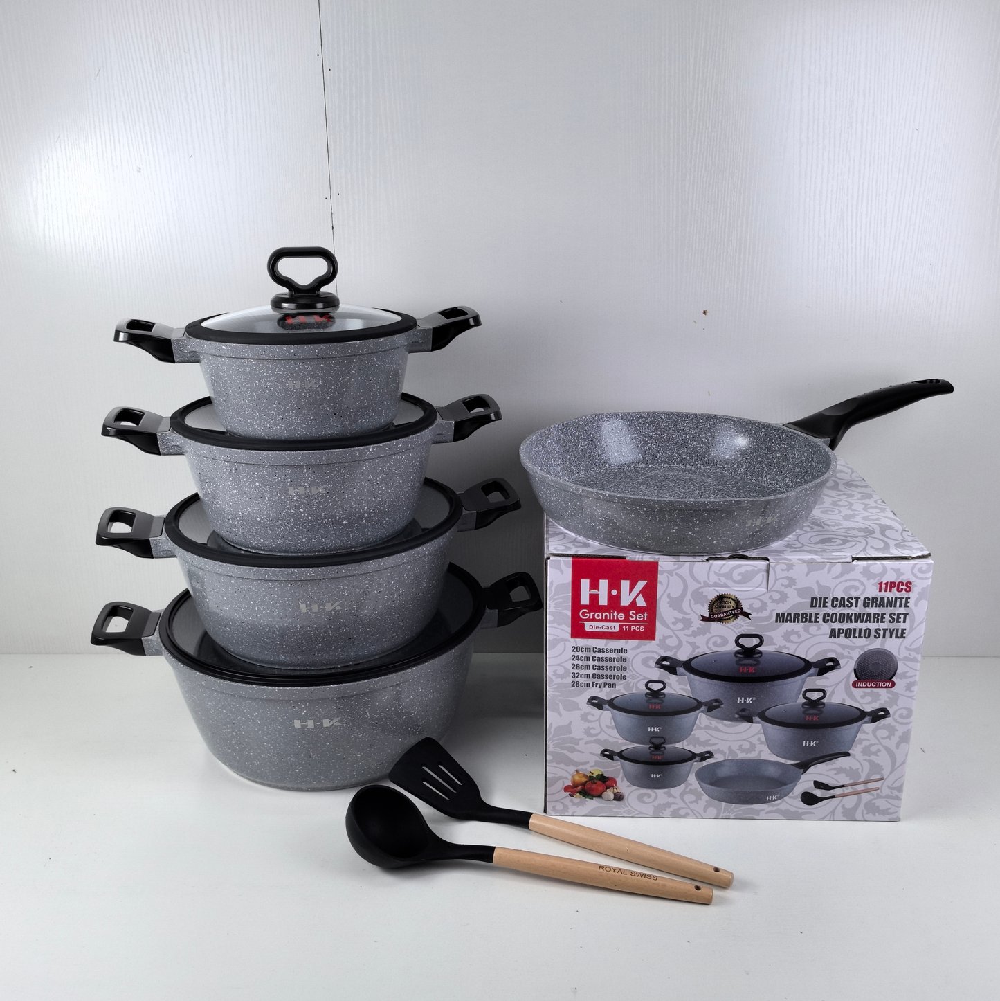 KALA 11pcs pot set-Black/Grey
