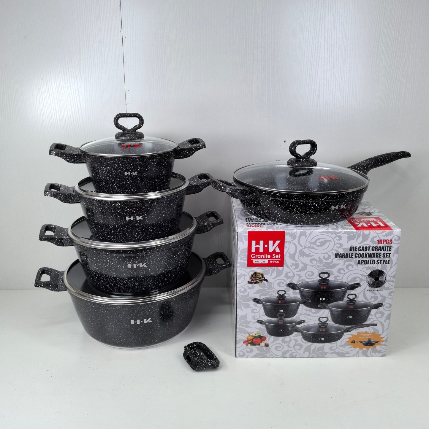 KALA 10pcs pot set-casserole/deep fry pan