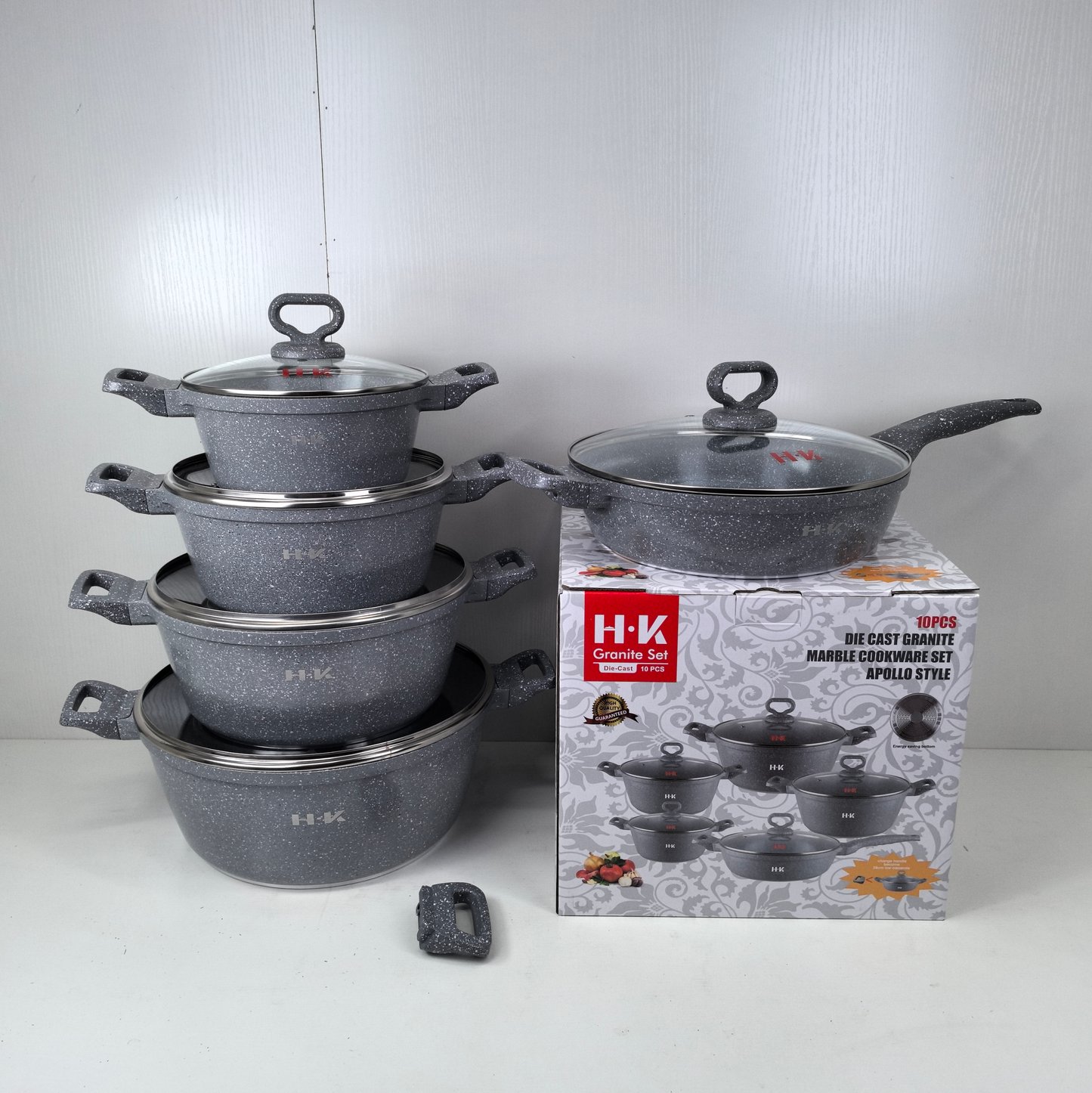 KALA 10pcs pot set-casserole/deep fry pan