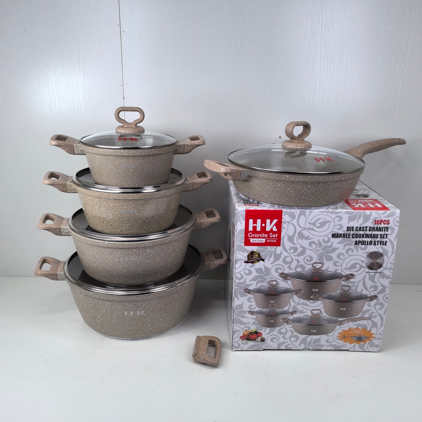 KALA 10pcs pot set-casserole/deep fry pan