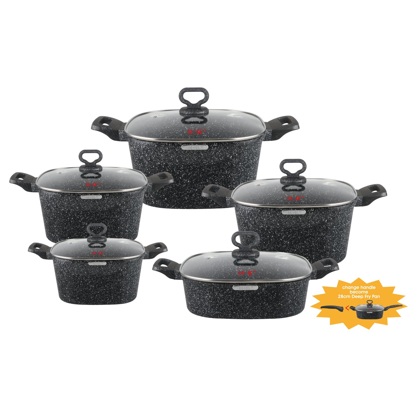 KALA 10pcs pot set-casserole/shallow casserole