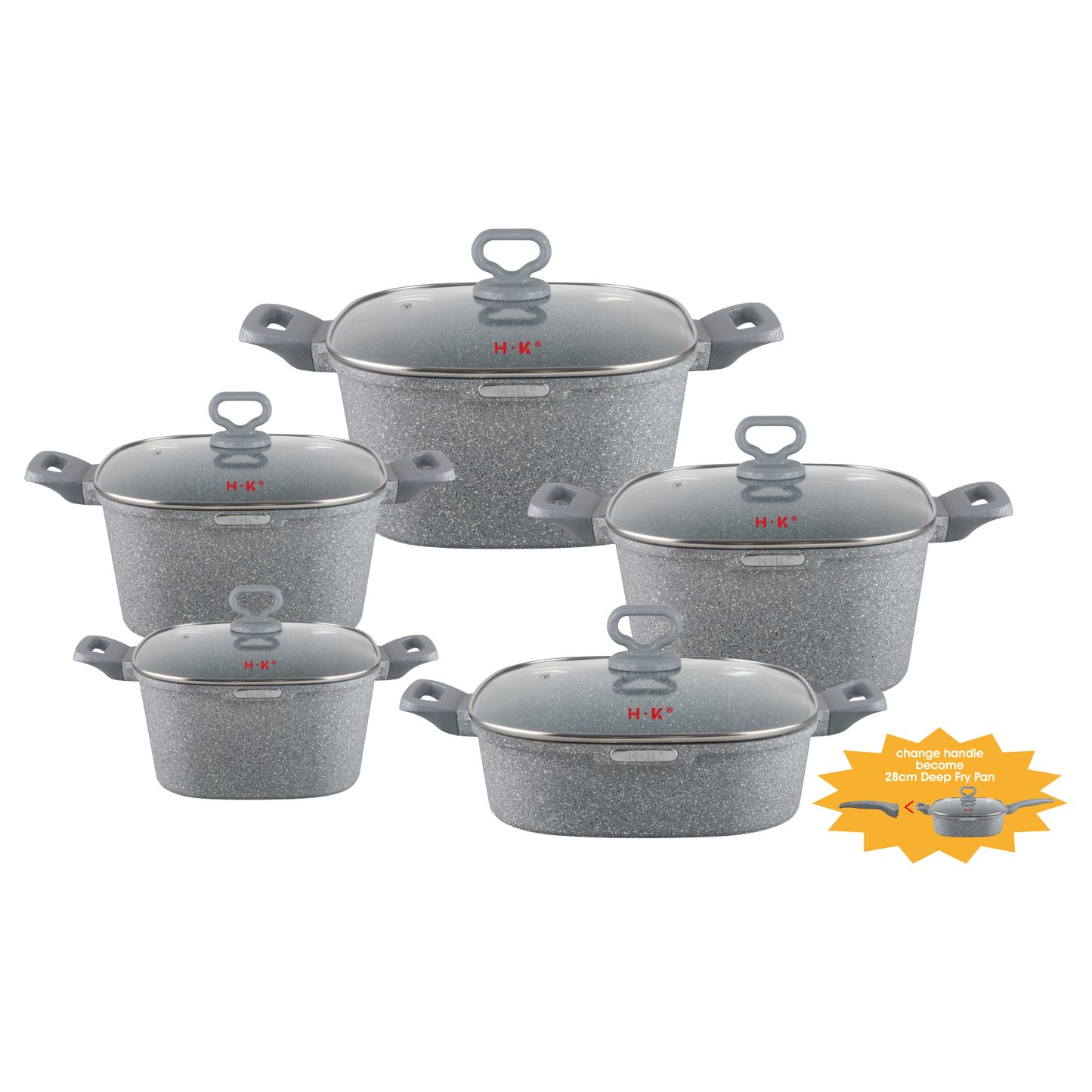 KALA 10pcs pot set-casserole/shallow casserole