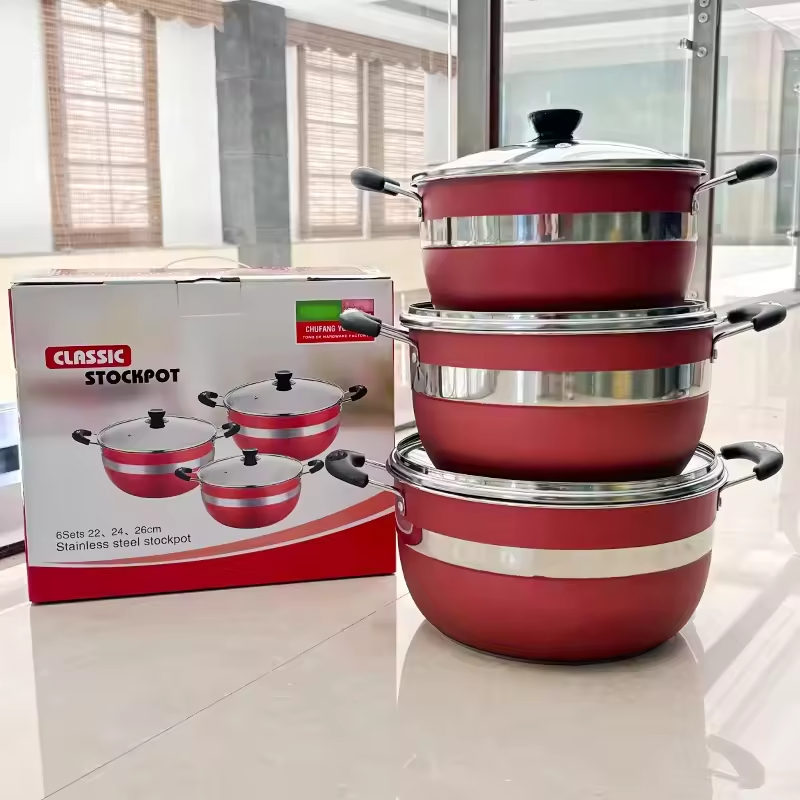 3-Piece SS201 Stainless Steel Casserole