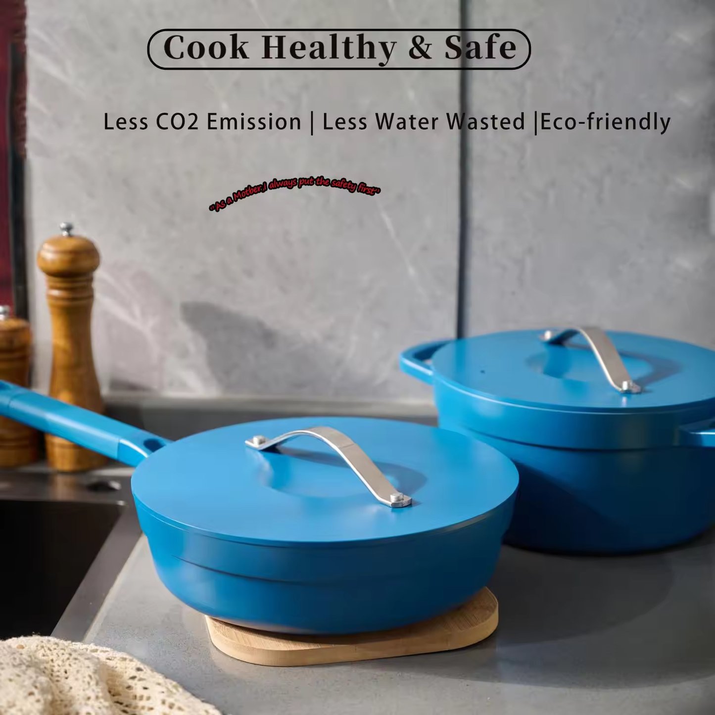 Aluminium Alloy Cookware Set with Milk Pot and Frying Pans