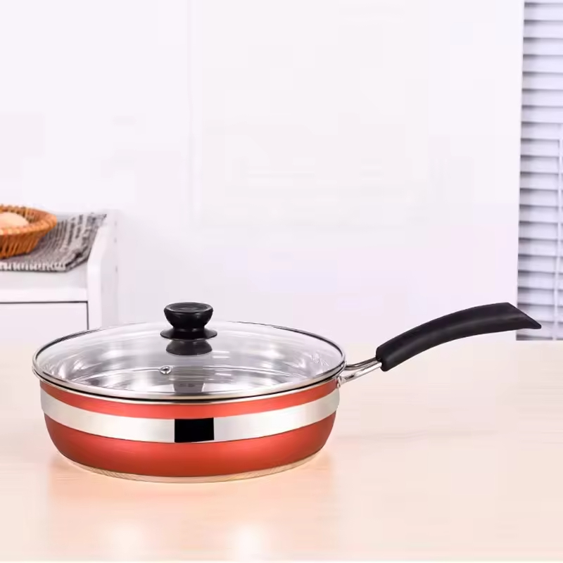 6-Piece Stainless Steel Cookware Set with Glass Lids