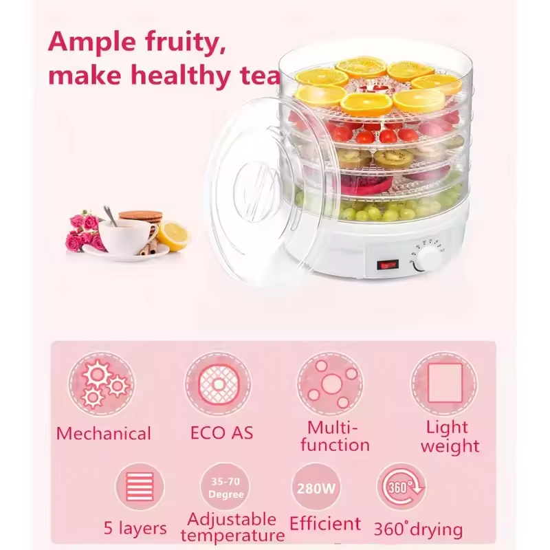 5-Layer Food Dehydrator with Adjustable Temperature