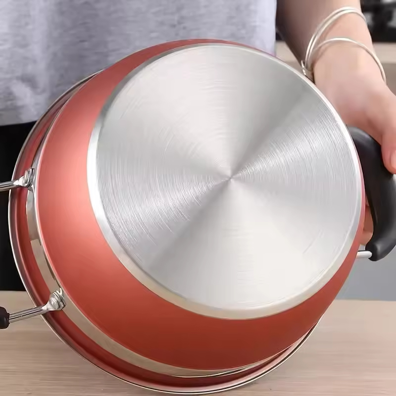 6-Piece Stainless Steel Cookware Set with Glass Lids
