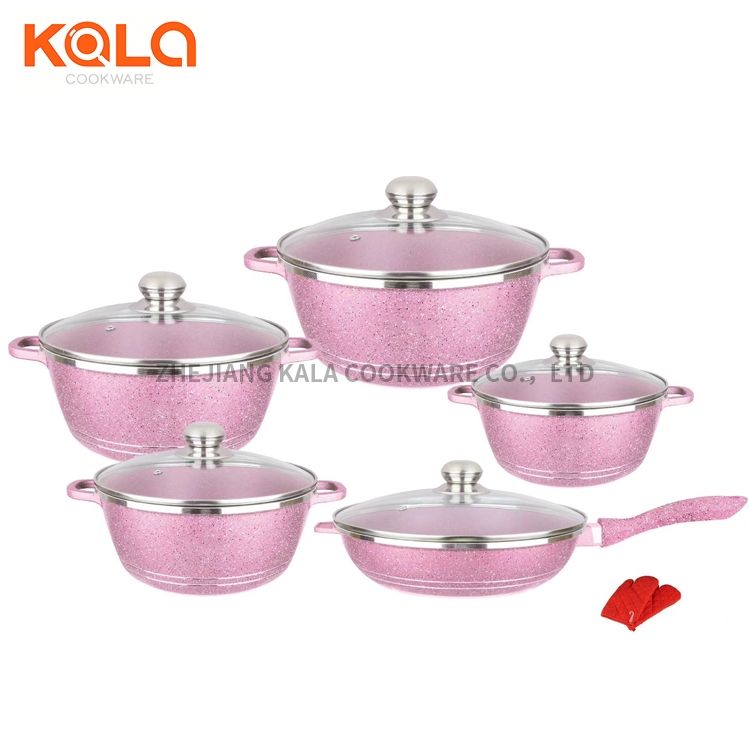 Cast aluminium pot set 12pcs/set