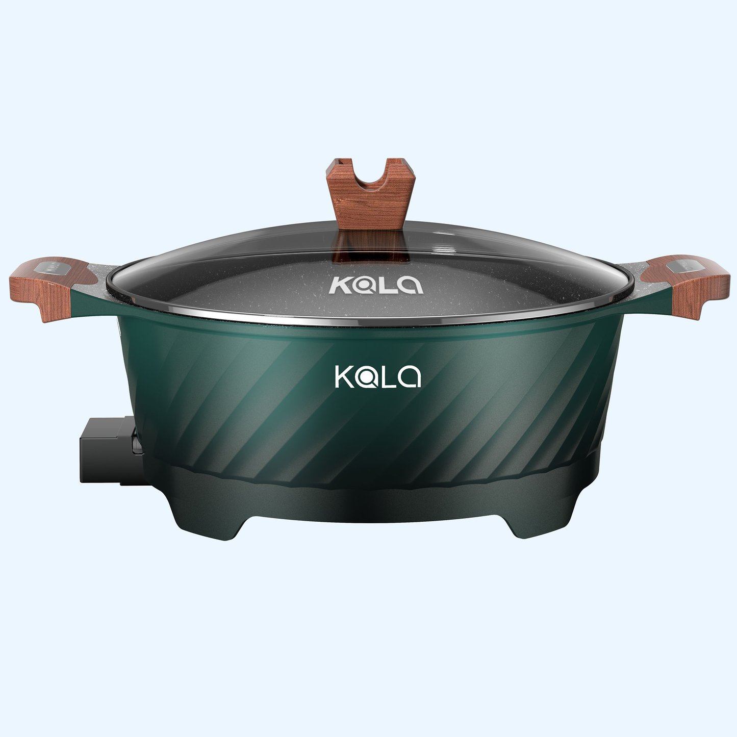 10L 1800W electric cook pot with wooden handles & knob