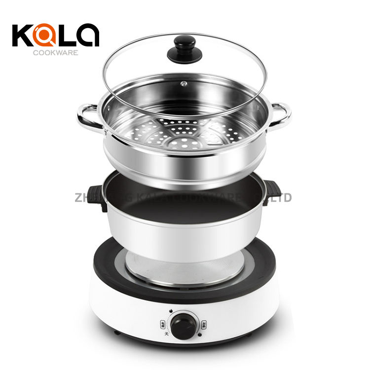 Chinese 4L 1350W electric pot with bakelite handles & knob