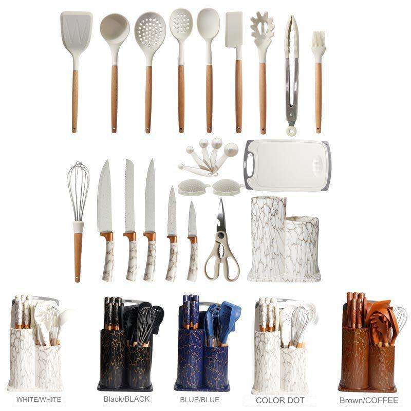 25pcs silicon kitchen tools set