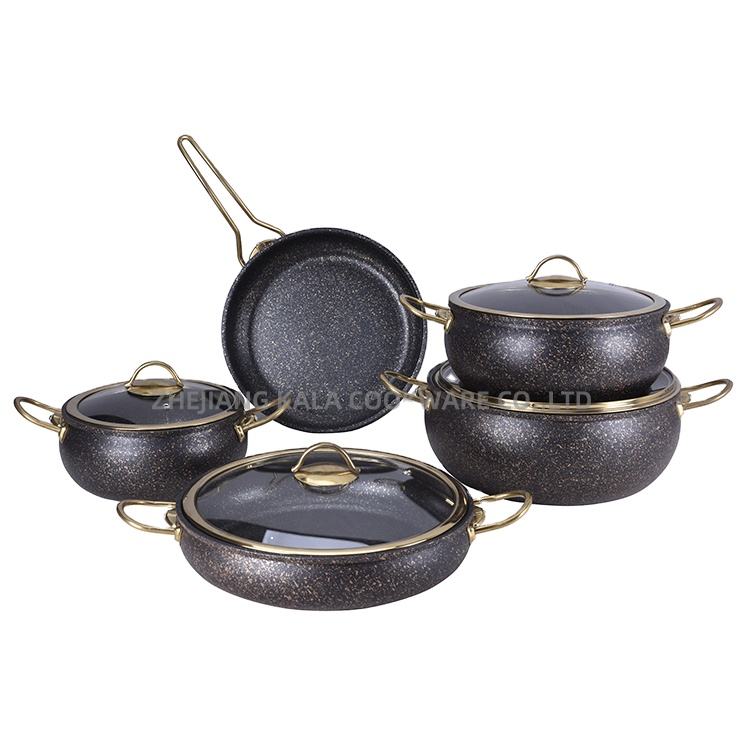KALA 20-24-28cm casserole with wide side glass lid
