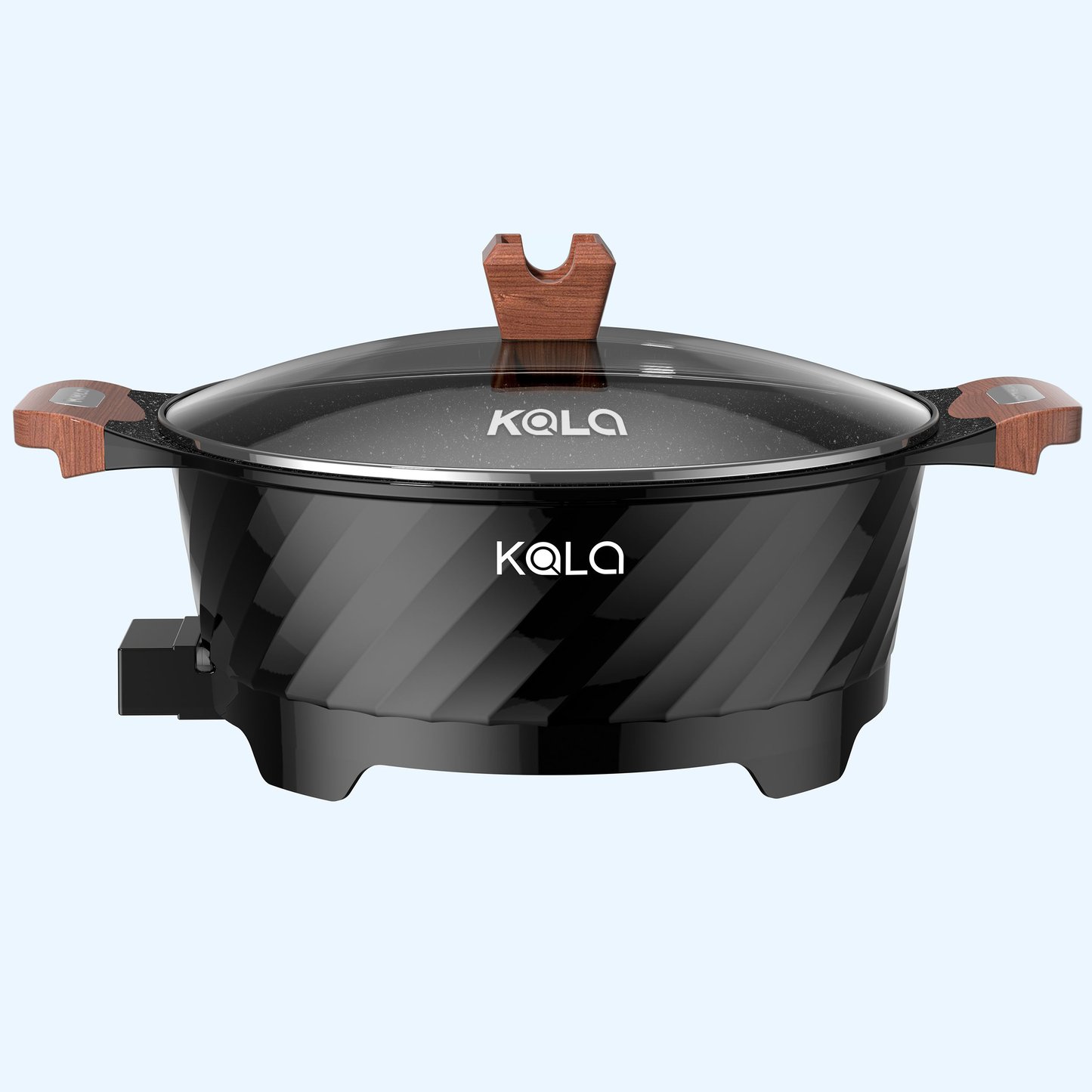 10L 1800W electric cook pot with wooden handles & knob