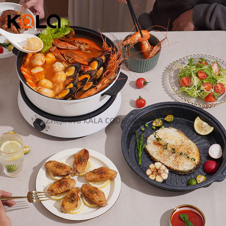 Chinese 4L 1350W electric pot with bakelite handles & knob