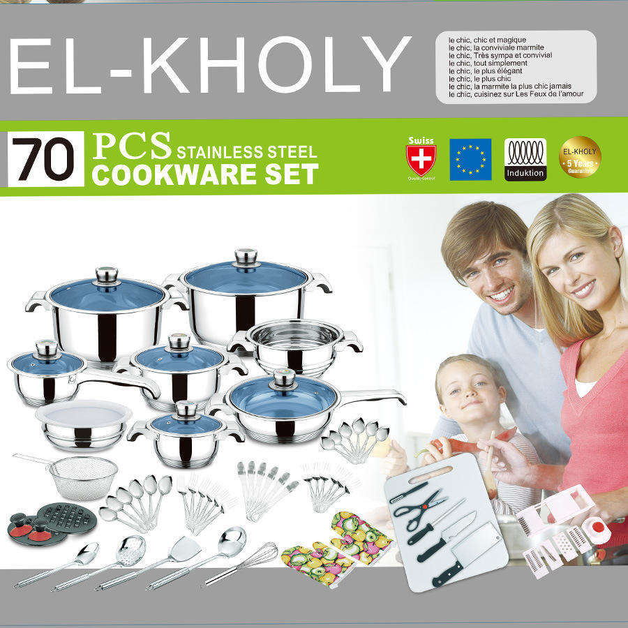 110pcs stainless steel cookware set