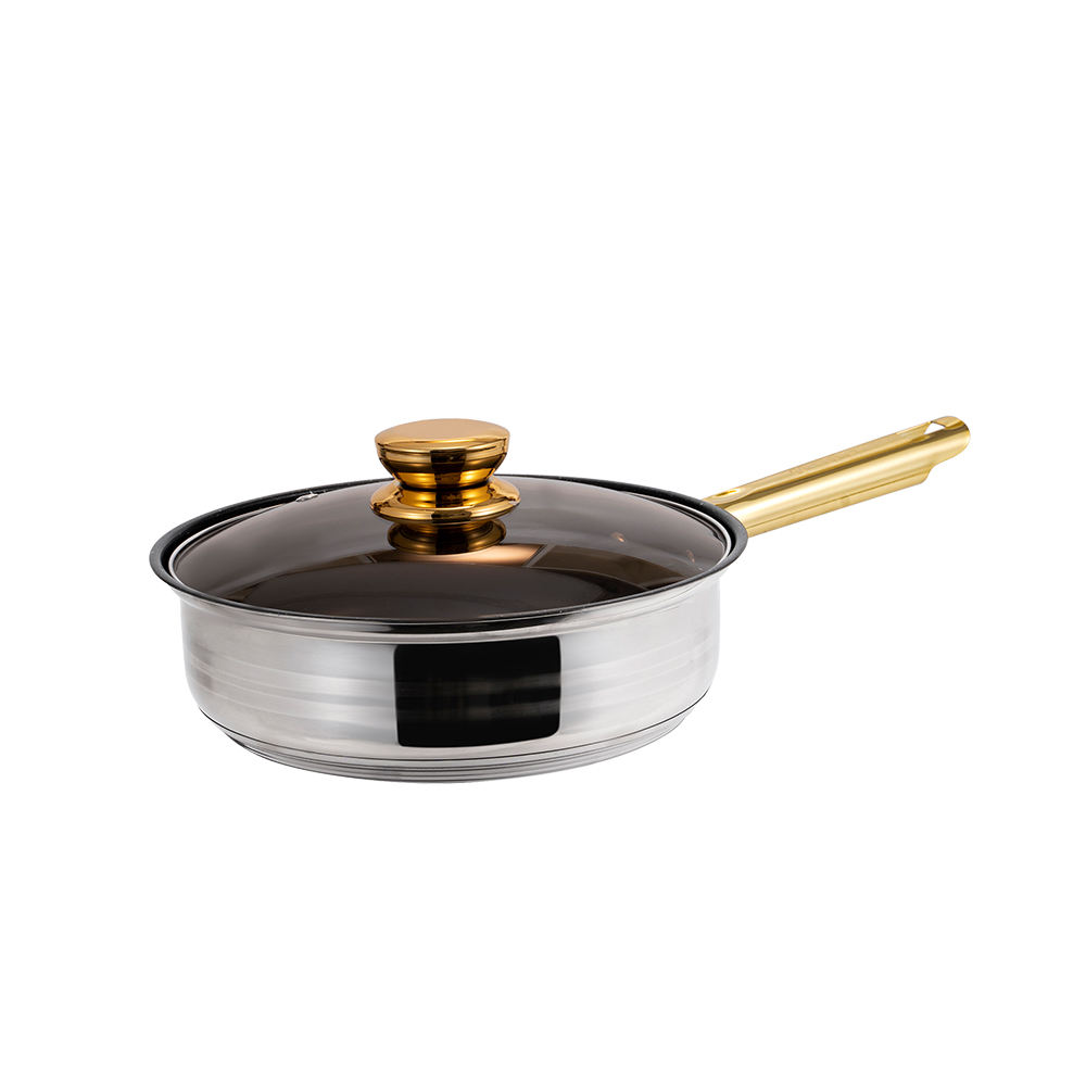12pcs stainless steel cookware set with 16-18-20-24cm casserole/ 24cm fry pan/ 16cm sauce pan