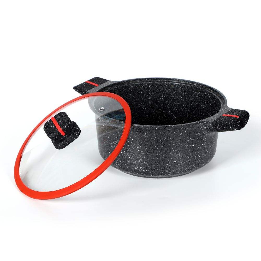 10pcs cookware set with silicon glass lids