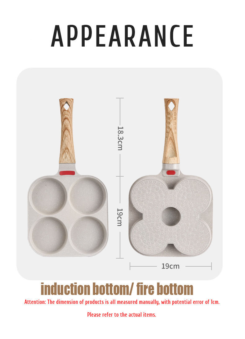 Egg pan 37cm*19cm with induction bottom