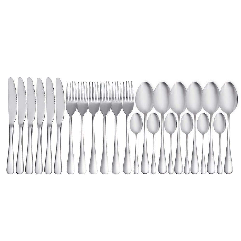 24pcs 410SS silver kitchen tools