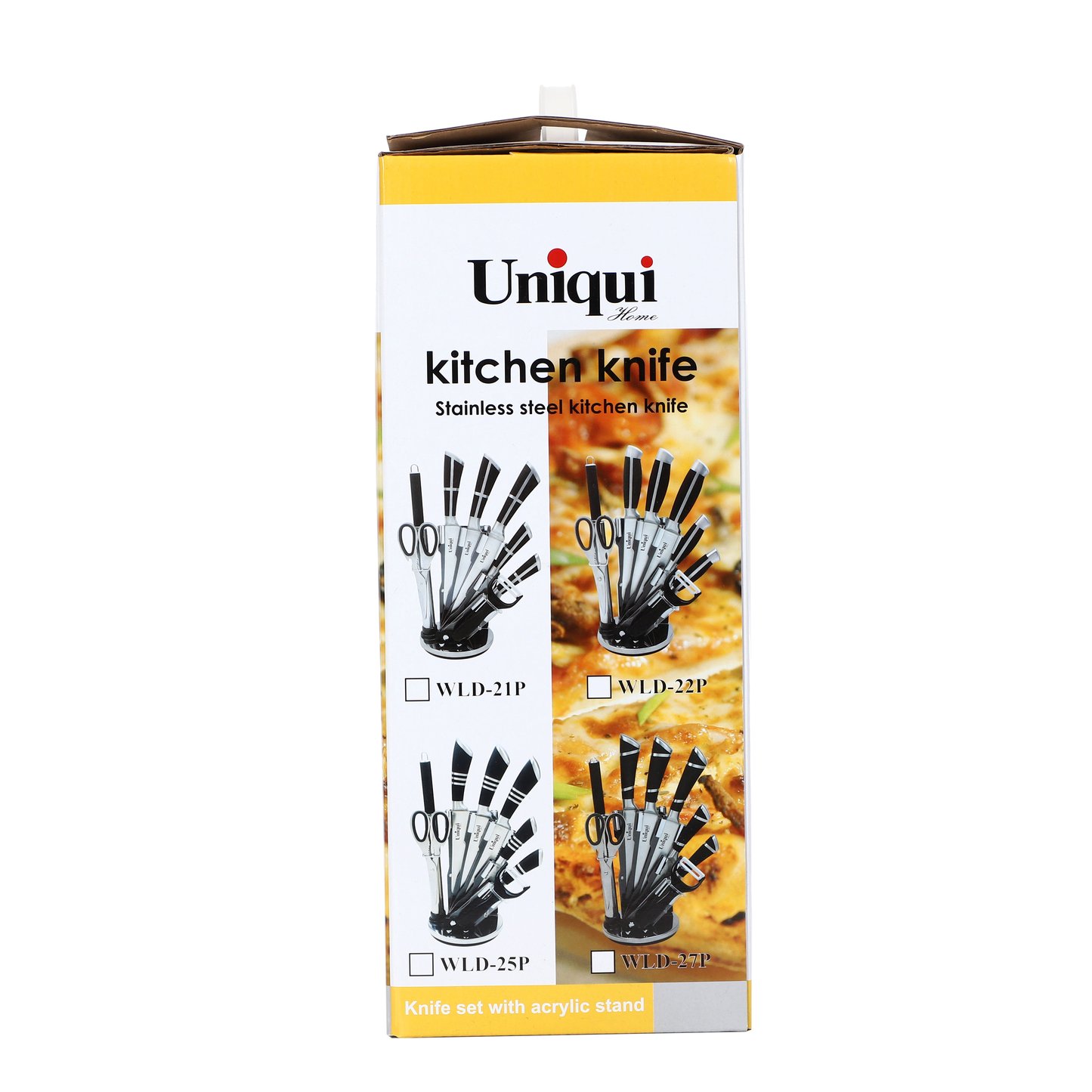 Fat handle 9-piece set with rotary knife block