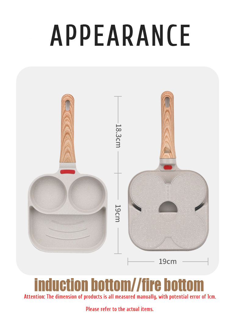 Fried egg pan 37cm*19cm with fire bottom