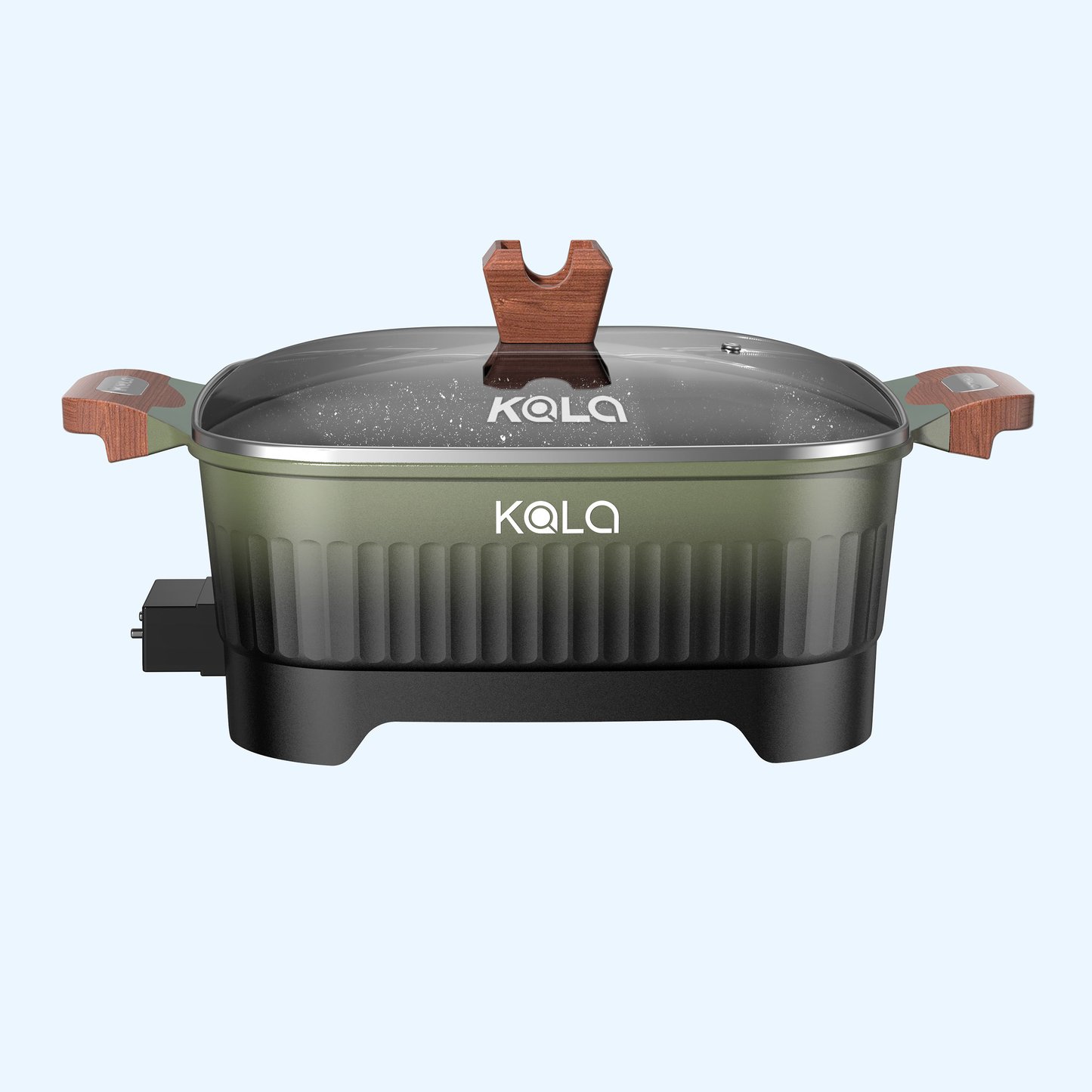 8L durable electric pot for cooking with wooden handles&knob