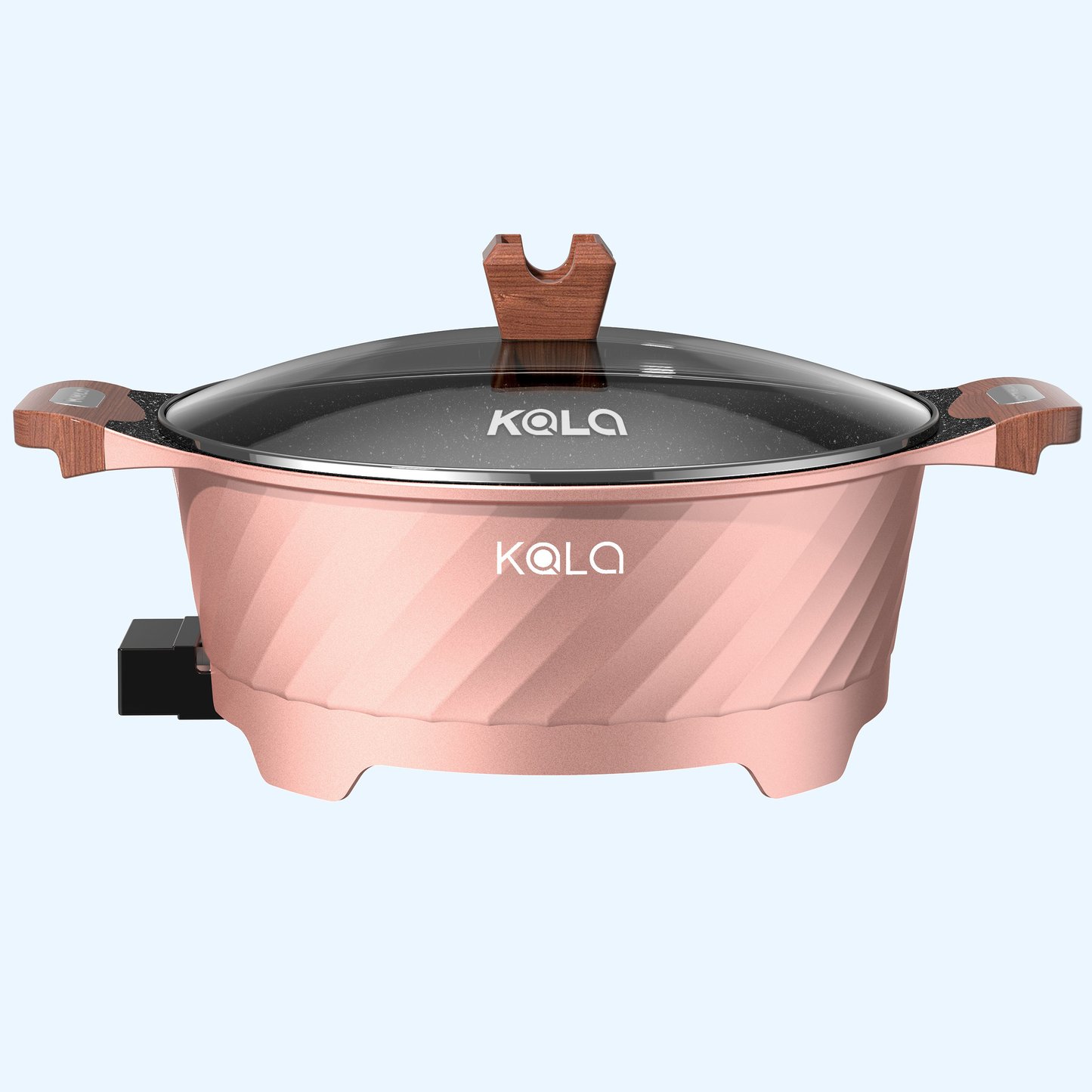 10L 1800W electric cook pot with wooden handles & knob