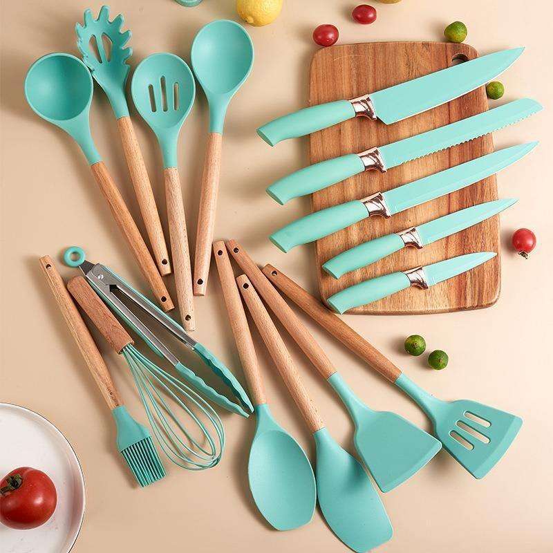 19pcs silicon modern kitchen tools set