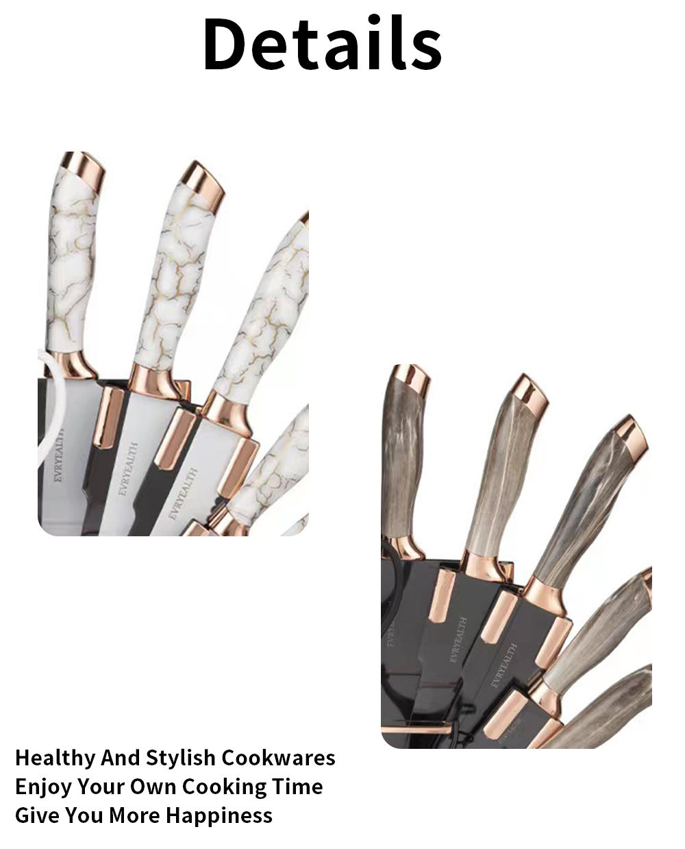 9pcs stainless kitchen knife set