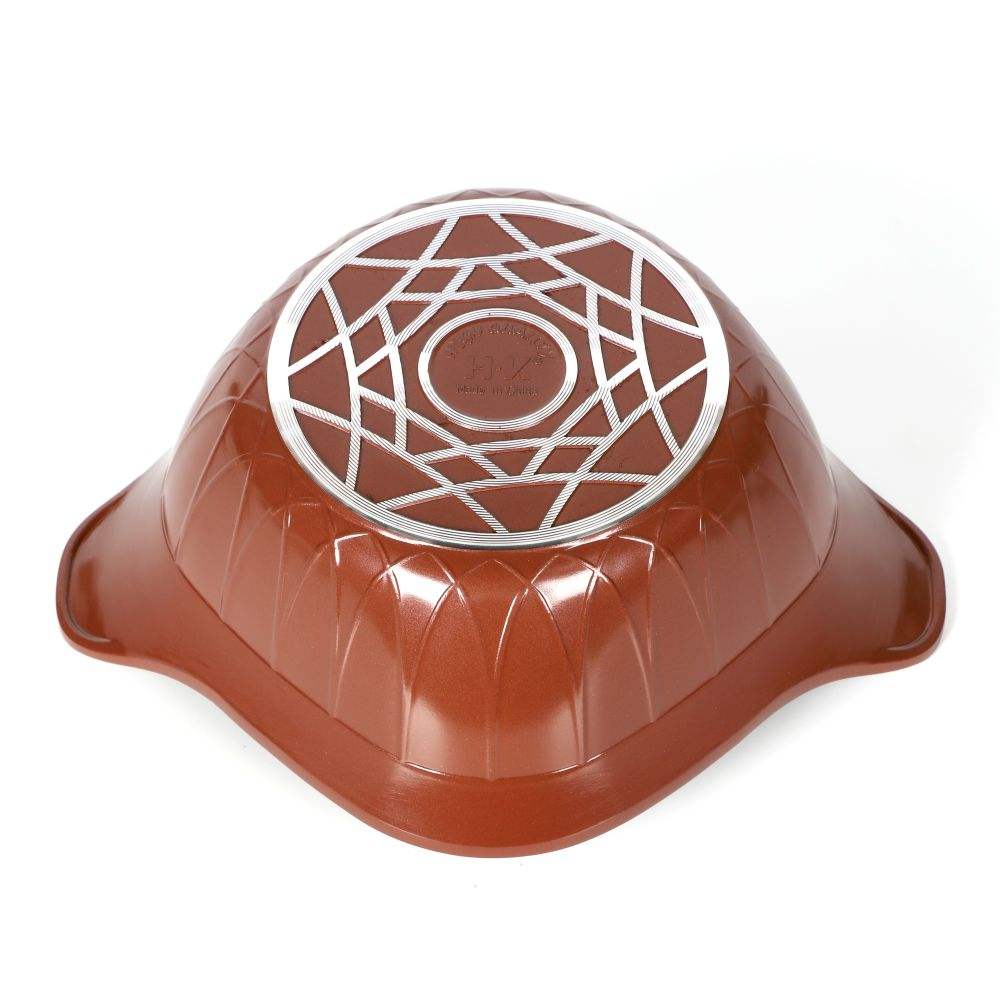 12PCS pot set with silicon glass lid and fire bottom