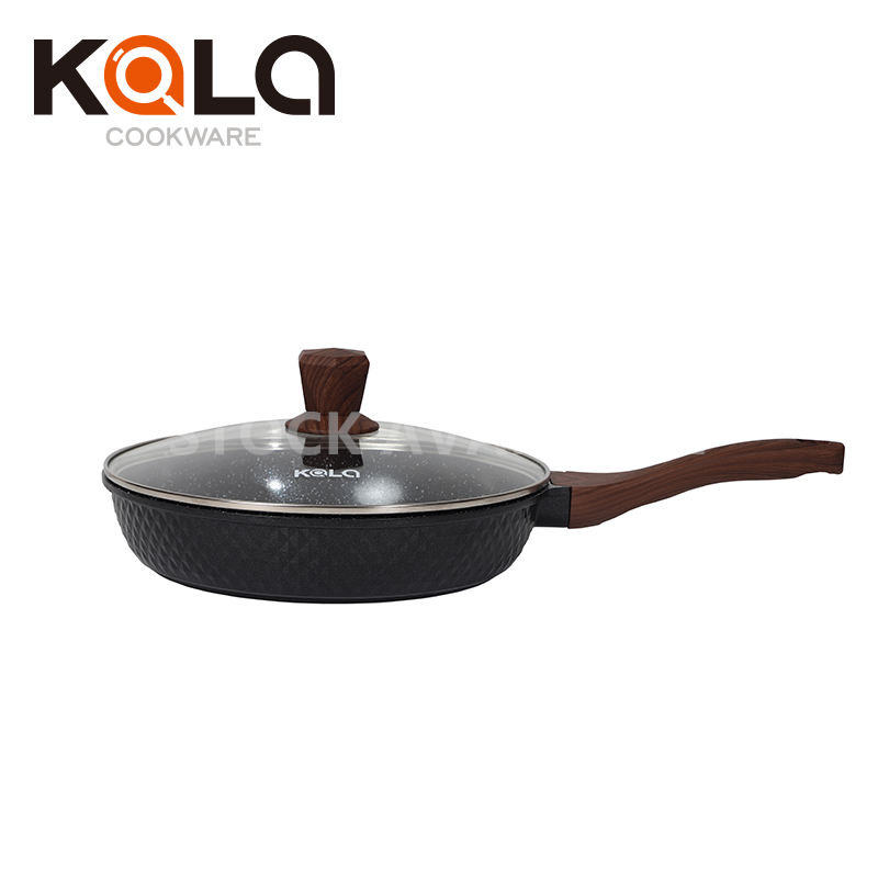KALA 20-24-28-32cm covered casserole with wooden handles & knob