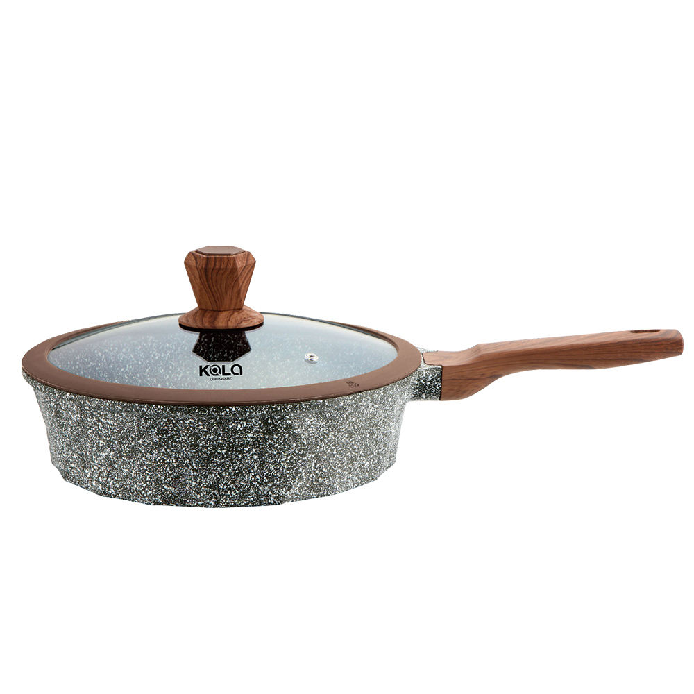 KALA 20-24-28-32cm covered black and grey casserole