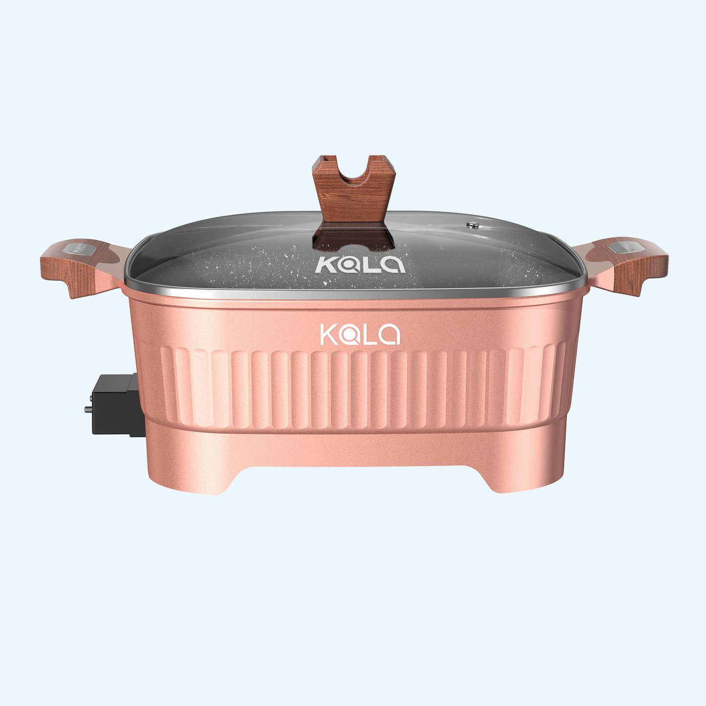 8L durable electric pot for cooking with wooden handles&knob
