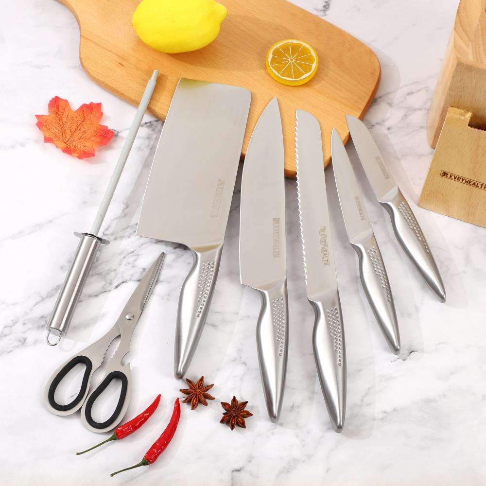 8-piece seahorse hollow handle knife set