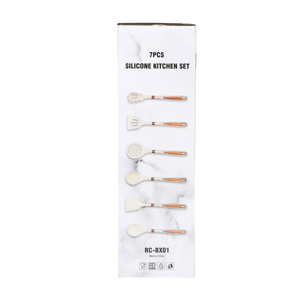 Diamond handle iron frame 6-piece silicone cooking utensil set