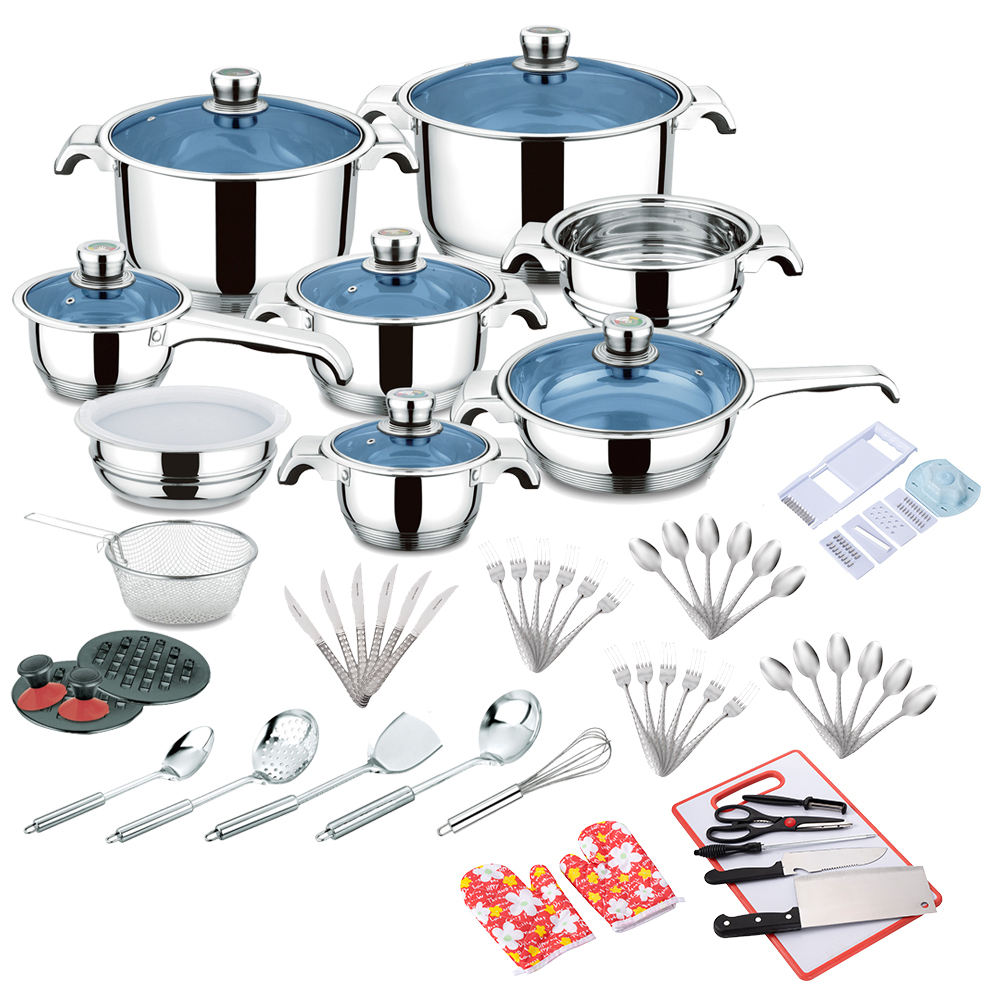 70pcs stainless steel cookware set