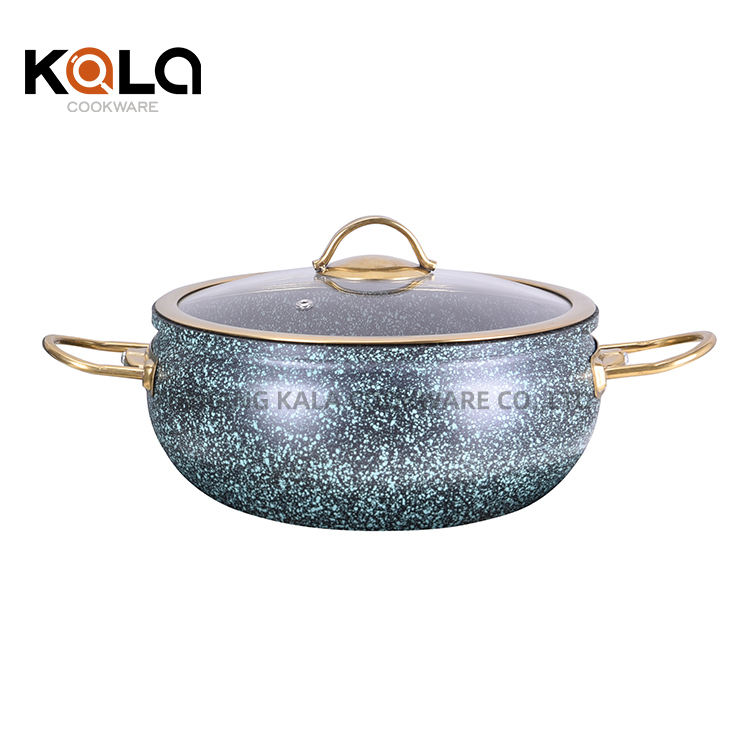 KALA 20-24-28cm casserole with wide side glass lid