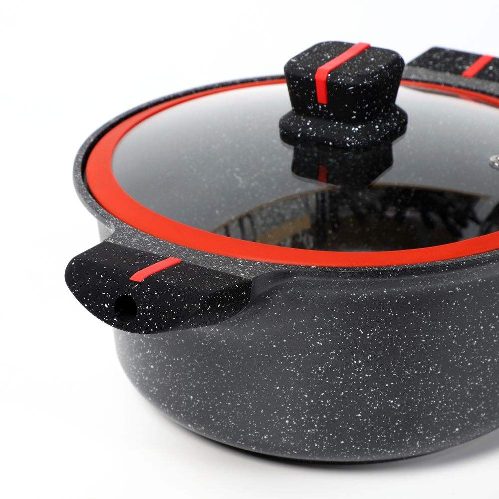 10pcs cookware set with silicon glass lids