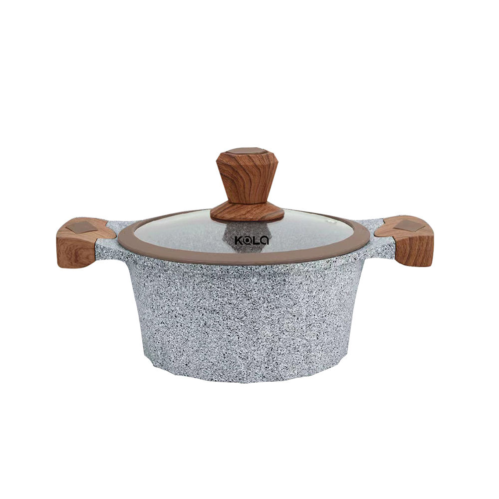 KALA 20-24-28-32cm covered black and grey casserole