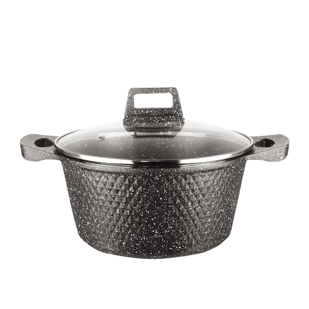 20-24-28-32cm shallow casserole with glass lid
