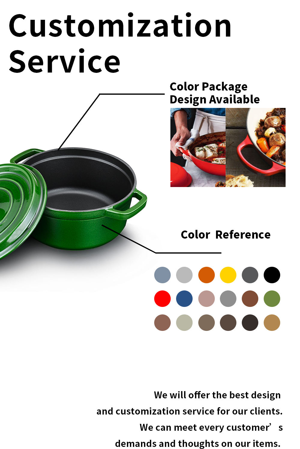 26*12cm 5.1L cast iron pot