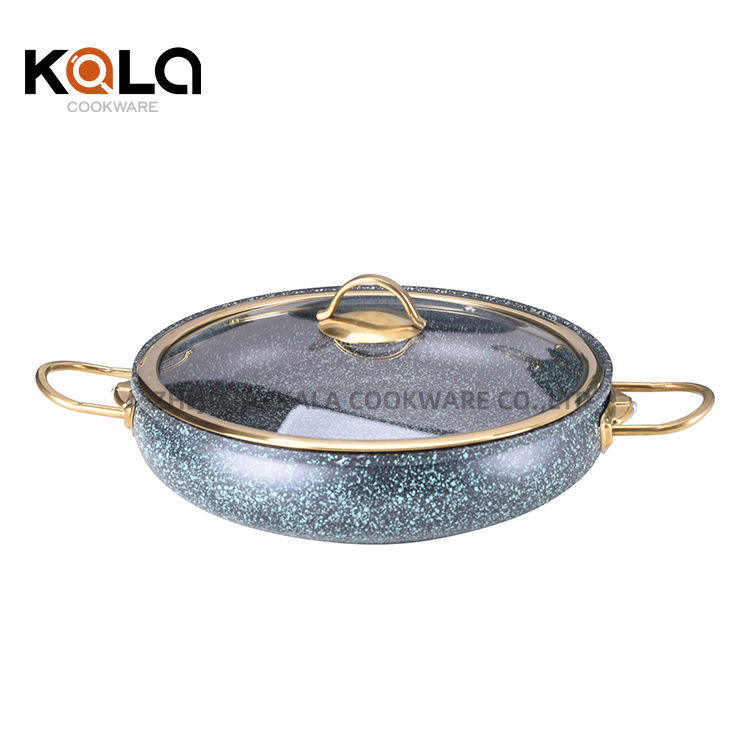 KALA 20-24-28cm casserole with wide side glass lid