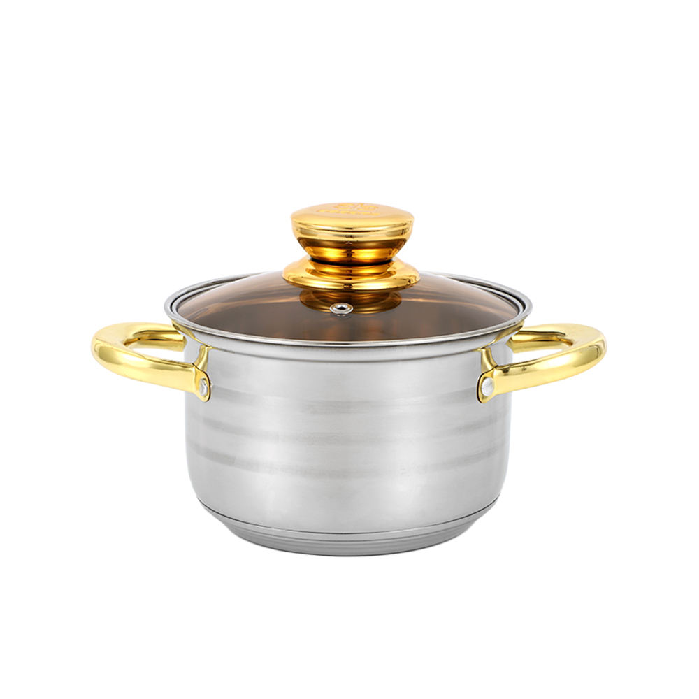 12pcs stainless steel cookware set with 16-18-20-24CM casserole/24cm fry pan/and 16CM sauce pan
