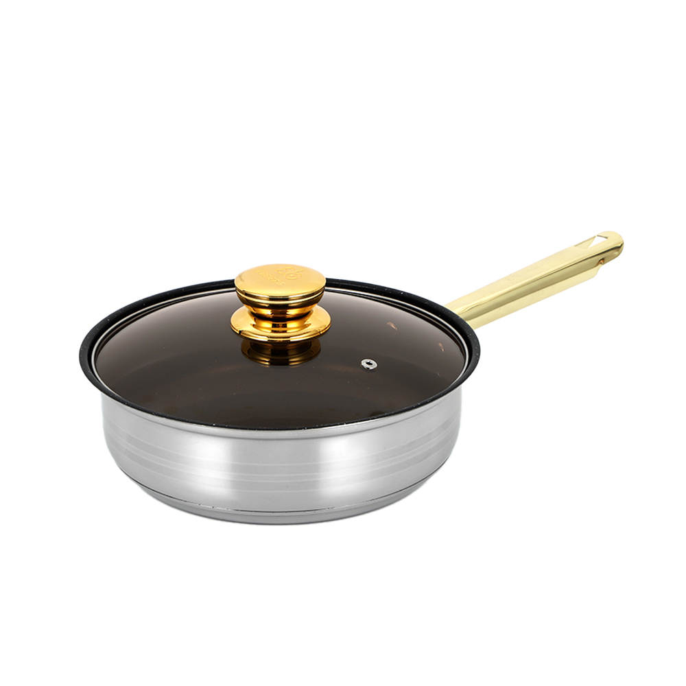 12pcs stainless steel cookware set with 16-18-20-24CM casserole/24cm fry pan/and 16CM sauce pan