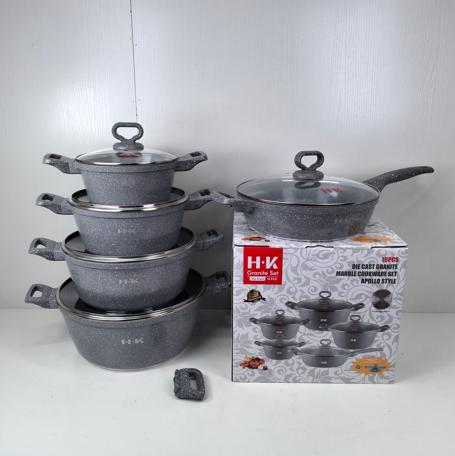KALA 10pcs pot set-casserole/deep fry pan
