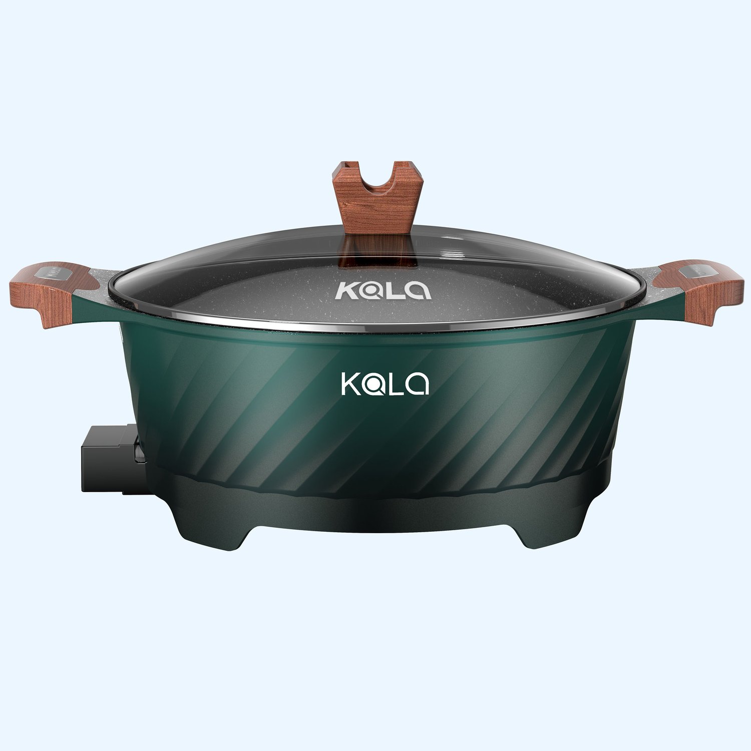 10L 1800W electric cook pot with wooden handles & knob