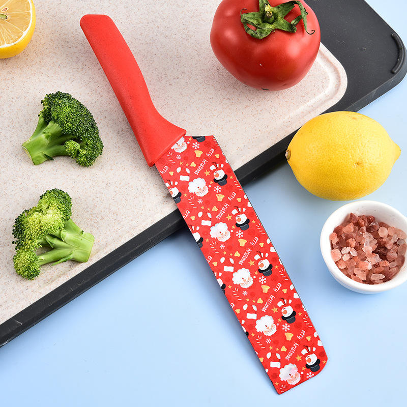 Hand-made box 6-piece kitchen knife set