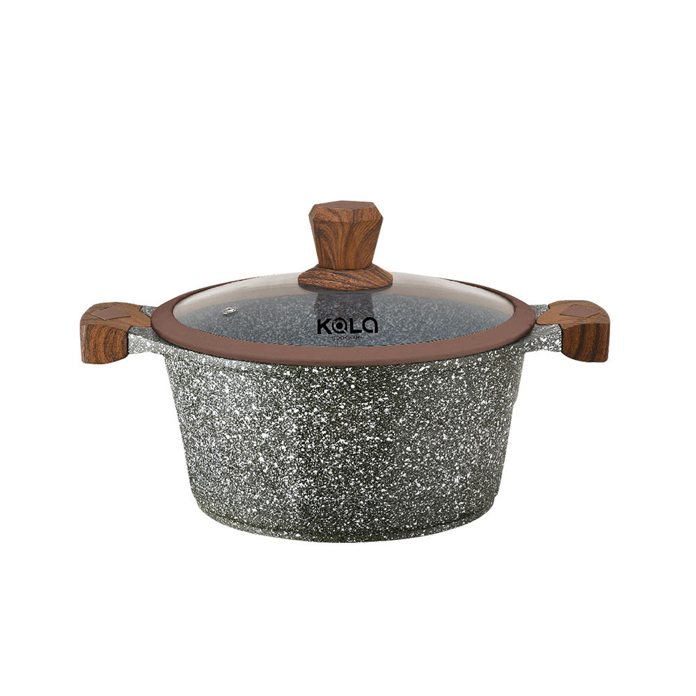 KALA 20-24-28-32cm covered black and grey casserole